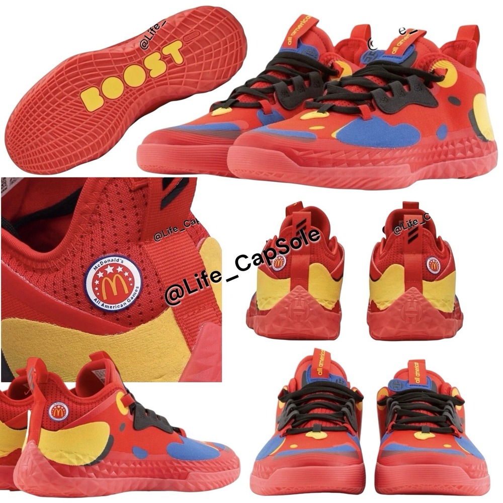 Size 8 Adidas Harden Vol 5 Future Red Natural McDonalds All American‎ FZ1292 New